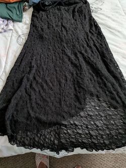Black Lace Maxi Skirt