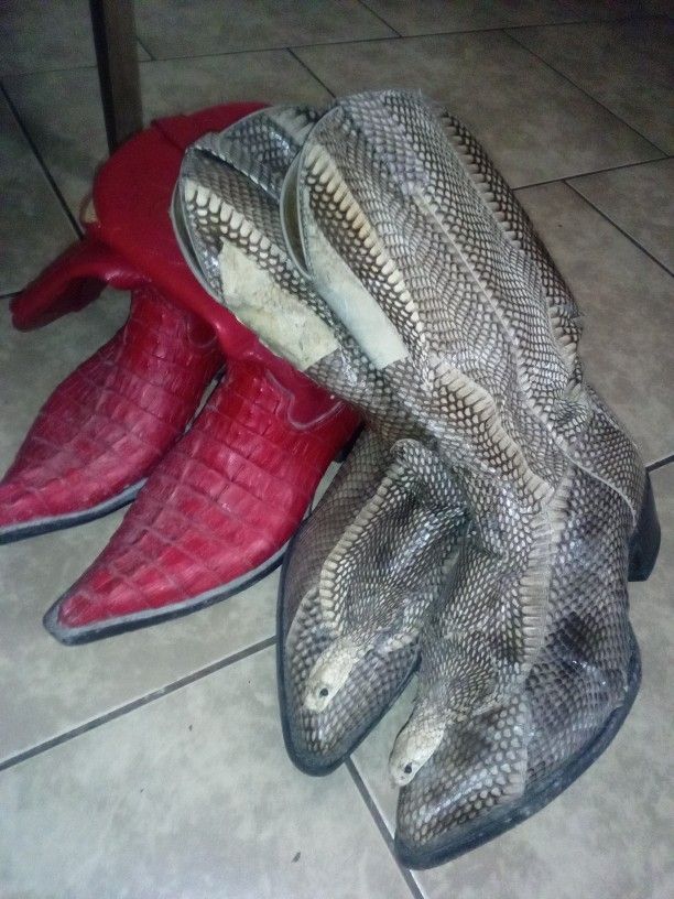 Crokedile Boot's And Snake Boot's Original Size 12