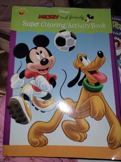 3 Disney paint with water books  and one 260 page coloring book
