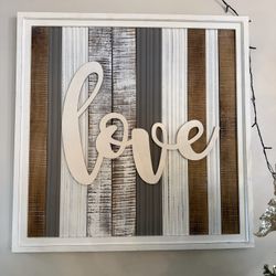 Love Wall Art 35”x35”