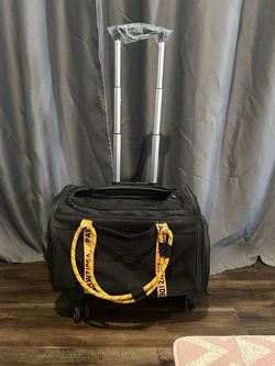 Rolling Rover Airline Approved Bag Dog & Cat Carrier, Black and yellow