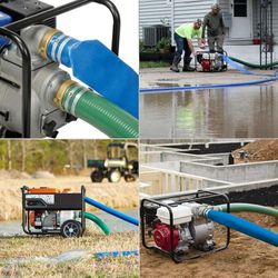 
3" x 100' Blue PVC Backwash and Discharge Hose for Swimming Pools, Heavy Duty Reinforced Flat Pool Hose with Aluminum Pin Lug Fittings
Amazon's 