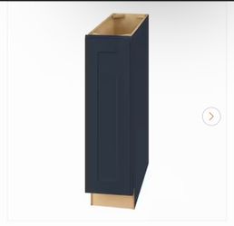 Shop Hampton Bay Avondale 9 in. W x 24 in. D x 34.5 in. H Ready to Assemble Plywood Shaker Base Kitchen Cabinet in Ink Blue