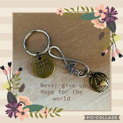 Never give up Hope for the 🌍 Keychain