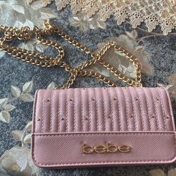 bebe pink shoulder bag