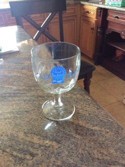 Vintage Pabst Blue Ribbon Beer Goblet