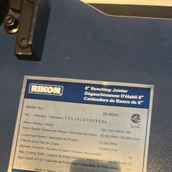 8” RIKON Bench Top joiter