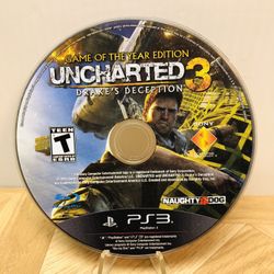 Uncharted 3 Drake's Deception Sony PS3 PlayStation 3 PS3 DISC ONLY Play Station