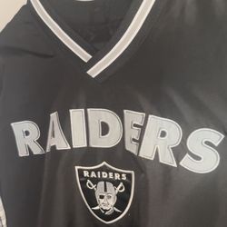 Raiders Jacket Large Barley Worn 
