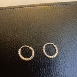 Real Silver Hoop Earrings
