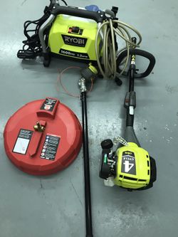 Ryobi Combo Set, Ryobi 4 Cycle Trimmer, 1600 Psi Pressure Washer And More