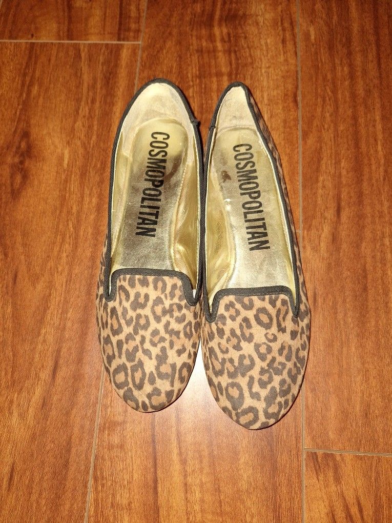 Cosmopolitan Shoes Flats Leopard Print