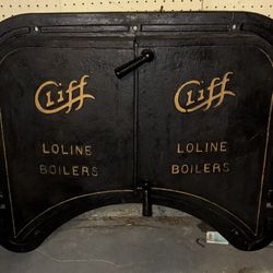Antique Cliff Double-Door Train Boiler Doors 