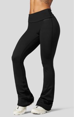 BRAND NEW WITH TAGS! YoungLA W282 Flashback Foldover Flares-Size Small-Black-Original packaging