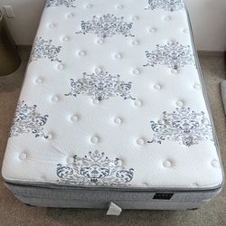 Full Pillow Top Mattress, Box Spring, and Frame