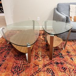 BNI Dino Glass Living Room Tables 