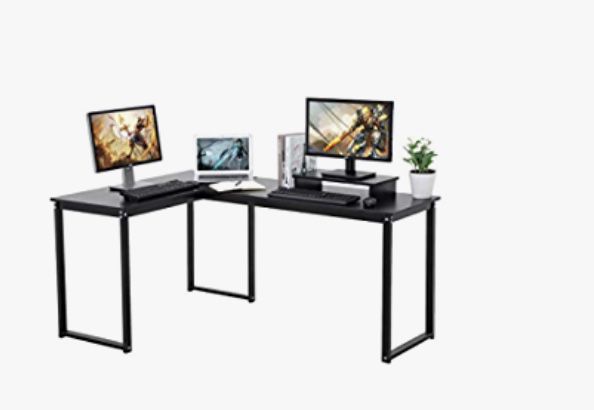 Computer Desk L Shaped Large corner PC Laptop Table