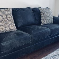 Dark Gray Sofa W/ 2 Decorative Pillows