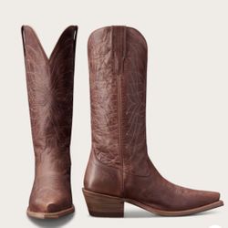 TECOVAS The Annie Monarch Cowgirl Boots in Brown Leather Size 8