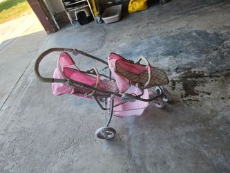 Double doll stroller kid toy