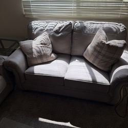 Soft Grey 2-Seater Couch – Neutral & Clean