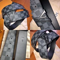 Mens Louis Vuitton Belt Black Damier LV Belt NEW for Sale in Thornwood, NY  - OfferUp