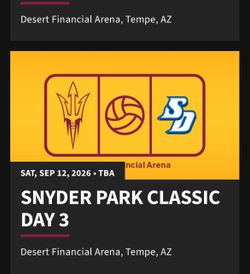 Sun devils woman’s volleyball 2 tickets for $25 ASU