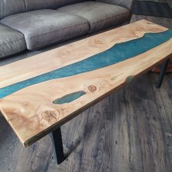 Live Edge Coffee River Table