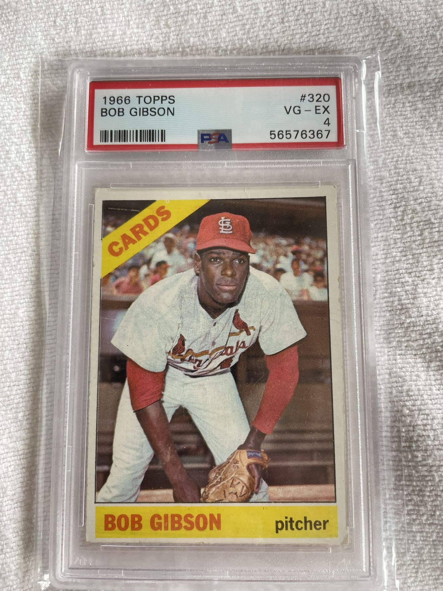 1966 Topps #320 Bob Gibson PSA 4