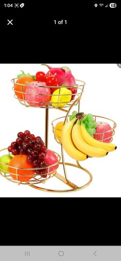 Livabber Fruit Basket Bowl with Banana Hanger