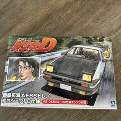 Aoshima Fujiwara Takumi AE86 Toyota Trueno Project-D 1:24 Scale Model Kit