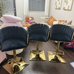 Black Velvet Bar Stools 