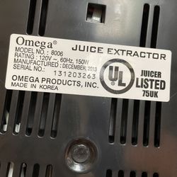 Omega 8006 Juicer