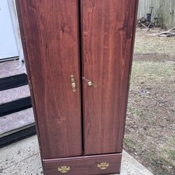 Wood Armoire / Wardrobe Cabinet with Drawer