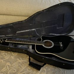 The Esteban American Legacy AL-100 black acoustic-electric guitar