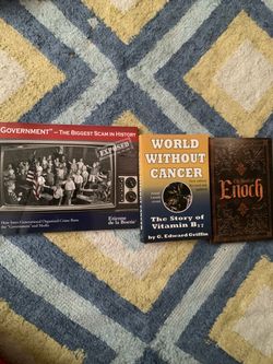 Lot of 3 Books – Government Scam, World Without Cancer, Book of Enoch