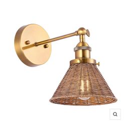 Rattan Wall Sconce Light