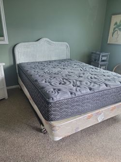 Queen bed with night stand