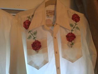 Two vintage cowboy 1970's shirts