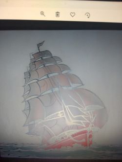 Metal Art ROBIN poster Ship Boat Ocean Tin
