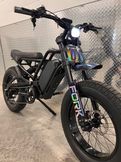 45 Mph Electric E-Bike, Full Suspension, 20x4.5 Jumbo Fat Tire, 1500/2500W Motor Peak, Twist Throttle