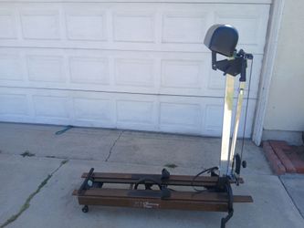 Nordic Track . Vintage 80s elliptical/Wood frame cross county ski exercise machine