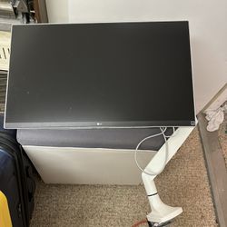 27 Inch LG Monitor With Adjustable arm
