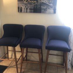 Blue Bar Stools Cushion