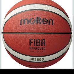 Molten BG3800 FIBA Approved Indoor/Outdoor Basketball Ball - Orange/Ivory, Size