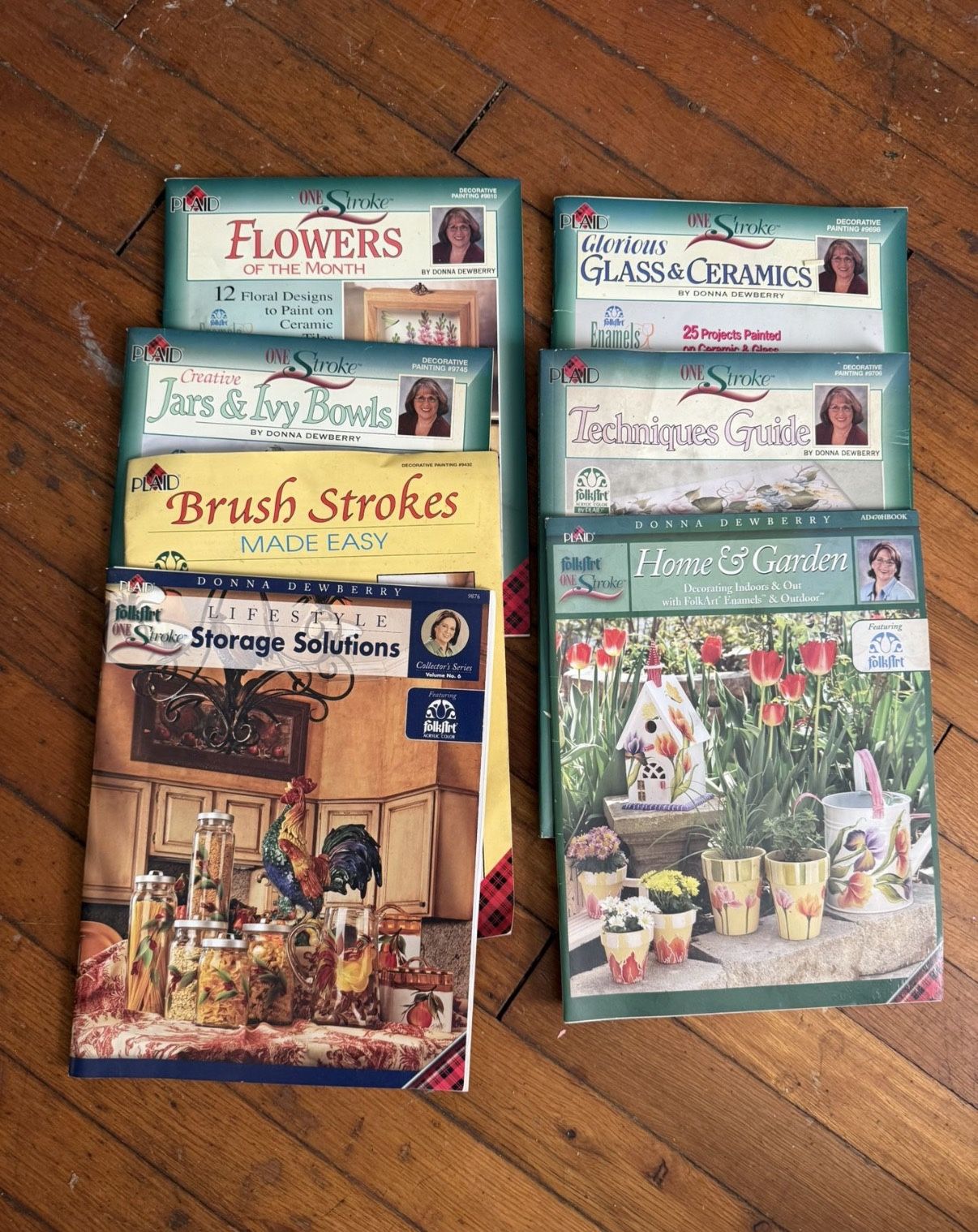 7 Donna Dewberry One Stroke Collection Teaching Guides/Books - Folk Art