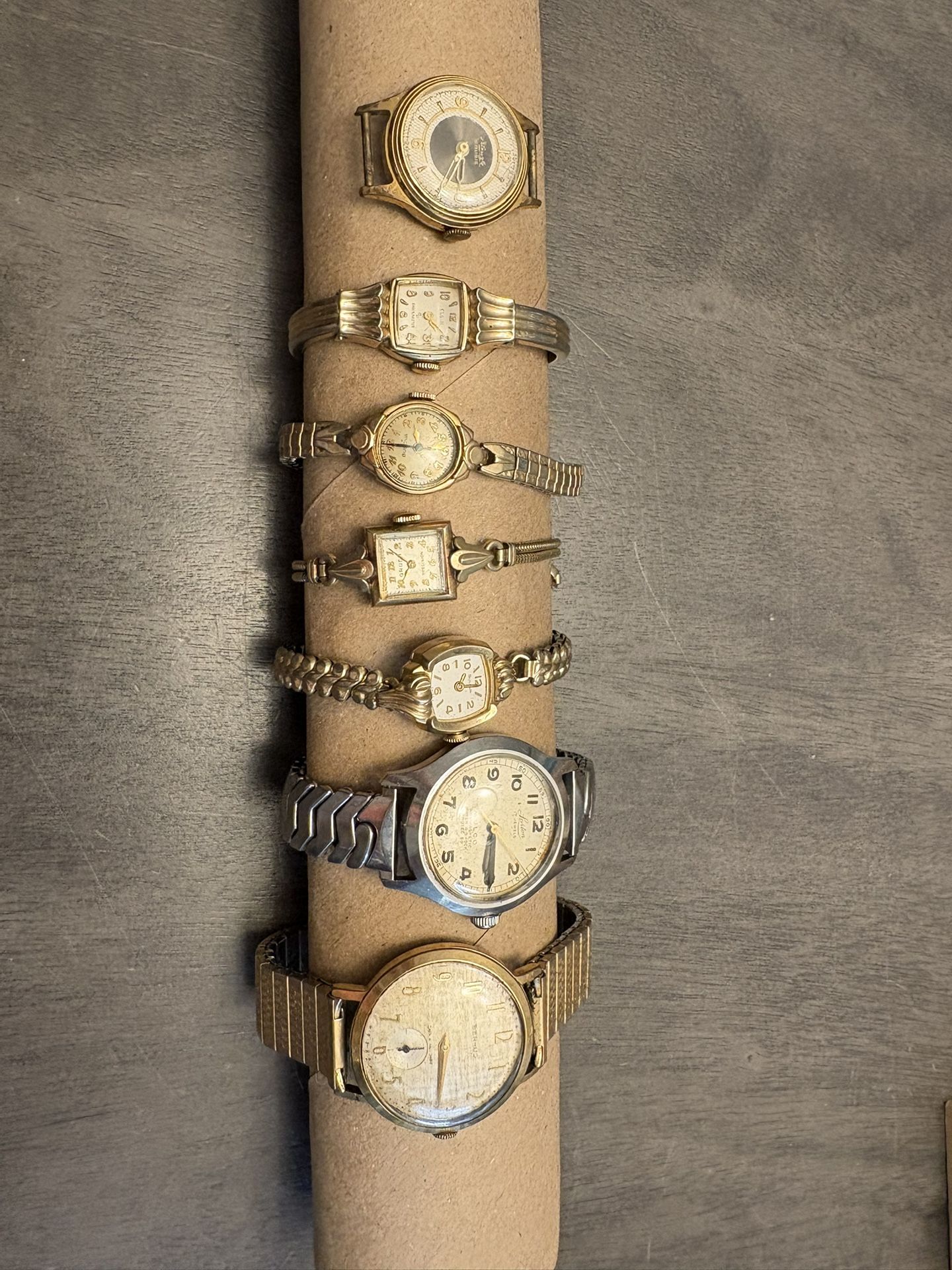 Lot Of 7 Watches- Vintage Elgin, Bulova, Misc