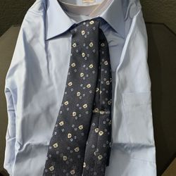 New Van Heusen Button Up W/ Tie
