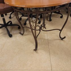 Brand New 42" Table Wooden Top , Metal Base