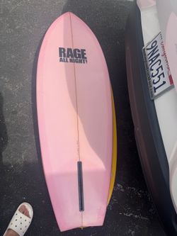 PINK SINGLE FIN CUSTOM SURFBOARD